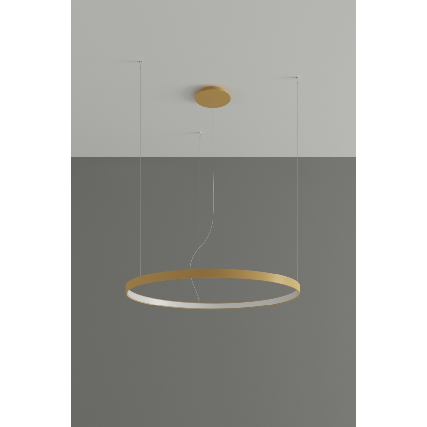 Thoro TH.181 - LED  Lustr na lanku RIO LED /50W/230V CRI 95 4000K pr. 78 cm zlatá
